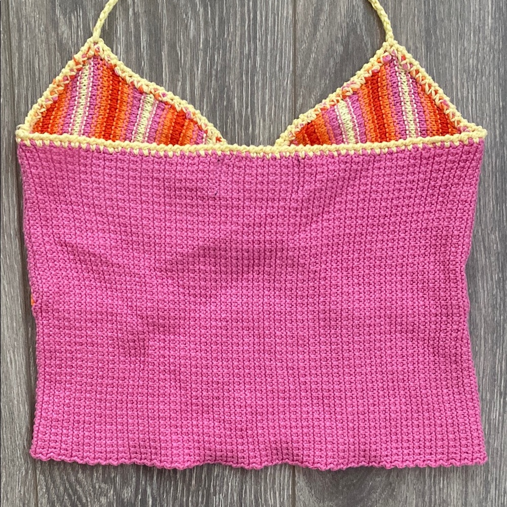 Cider - Crochet Halter Crop Top - Size S - Picture 7 of 7